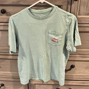 Vineyard Vines T-shirt , youth L, teal with baseball logo